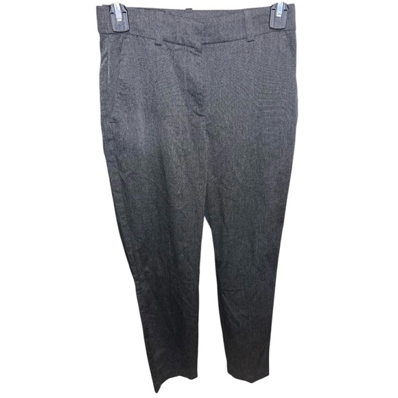 🩷 H&M Women’s Flat Front Elastic Belted Dress Pants SIZE 2 GRAY - Picture 1 of 5